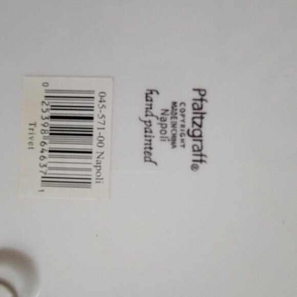 Handpainted Pfaltzgraff Napoli Ceramic Trivet With Vibrant Floral Design - Picture 4 of 6